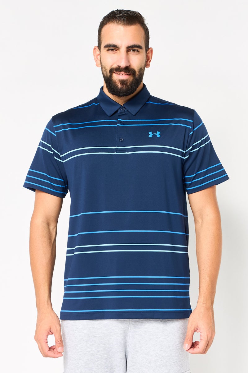 UNDER ARMOUR Men Loose Fit Short Sleeve Playoff Golf Polo Shirt, Multicolor - Image 1