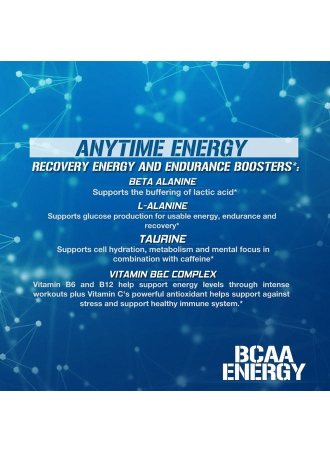 Evlution - Evl Bcaas Amino Acids Powder Bcaa Energy Pre Workout Powder For Muscle Recovery Lean Growth And Endurance Rehydrating Bcaa Powder Post Workout Recovery Drink With Natural Caffeine Blue Raz - Image 1