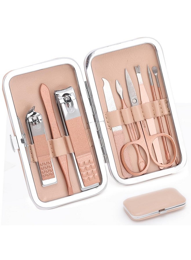 ONEHERE 9 Pcs Nail Clippers Onehere Premium Manicure Set Professional Grooming Gift Kit Pedicure Kit Facial Hand Foot Cuticle Nail Care Tools Fingernail Clippers With Luxurious Portable Travel Case - Image 1