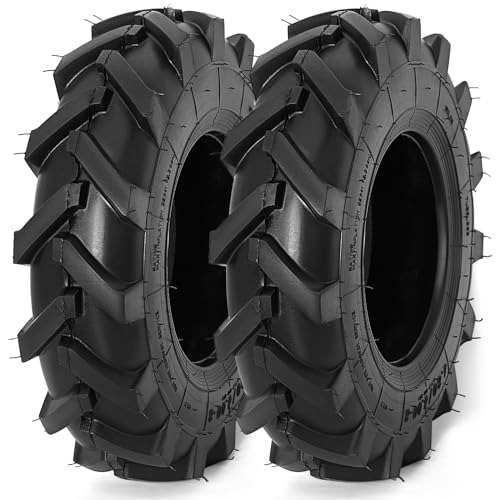 CMOOD 2 PCS 4.80/4.00-8 Tires, 4.80x4.00-8" Tubeless Turf Lawn Garden Tires for Tractor Tillers Golf Cart Most Garden Lawn Mower Tires - Image 1