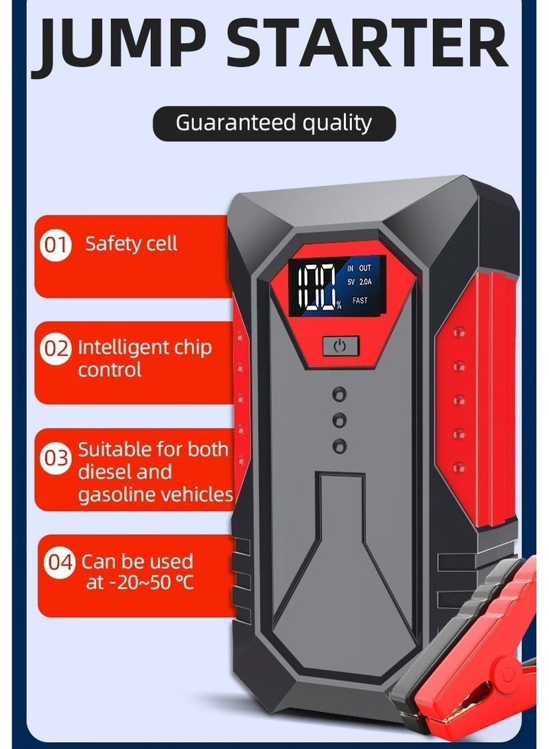 ديقيساند 18800mAh مشغل سيارة 2000A 12V بنك طاقة محمول معزز بطارية السيارة جهاز تشغيل السيارة 12V صندوق تشغيل محمول شاحن بطارية سيارة ذكي أوتوماتيكي للبنزين 6.0L ديزل 4.0L - Image 4