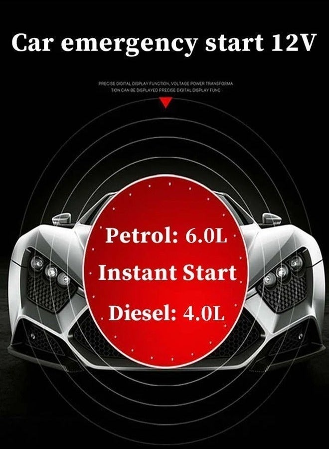 ديقيساند 18800mAh مشغل سيارة 2000A 12V بنك طاقة محمول معزز بطارية السيارة جهاز تشغيل السيارة 12V صندوق تشغيل محمول شاحن بطارية سيارة ذكي أوتوماتيكي للبنزين 6.0L ديزل 4.0L - Image 2