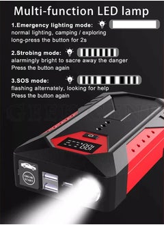 Generic 18000mAh Car Jump Starter Portable Power Bank Car Battery Booster 1200A 12V Car Starting Device for Petrol 6.0L Diesel 4.0L  - Image 3