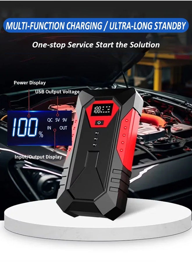18000mAh Car Jump Starter Portable Power Bank Car Battery Booster 1200A 12V Car Starting Device for Petrol 6.0L Diesel 4.0L