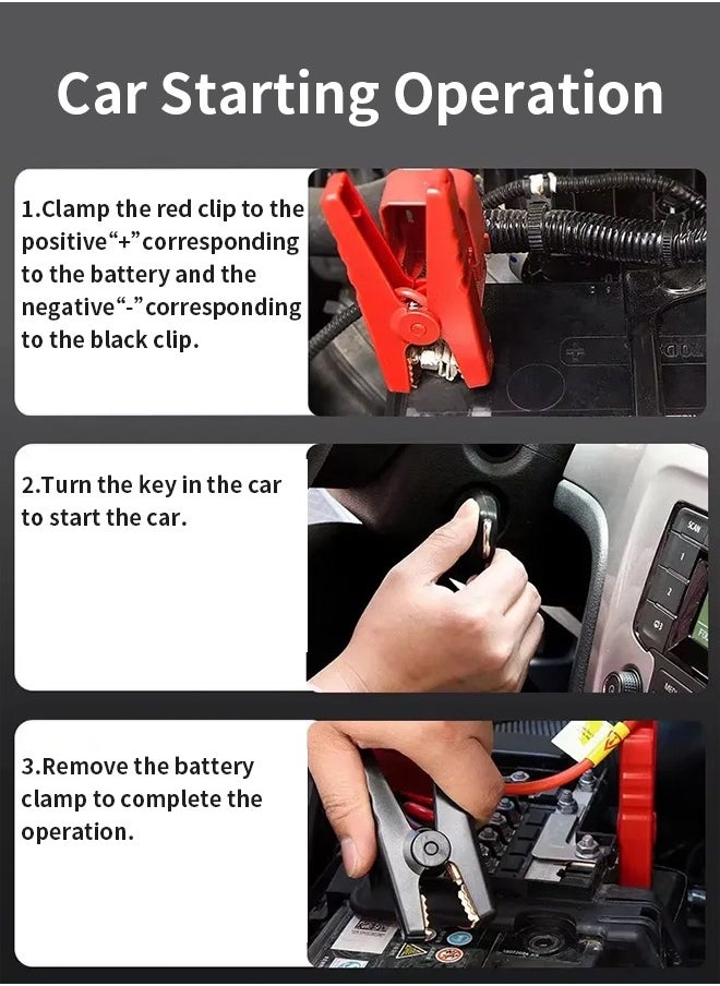 18000mAh Car Jump Starter Portable Power Bank Car Battery Booster 1200A 12V Car Starting Device for Petrol 6.0L Diesel 4.0L