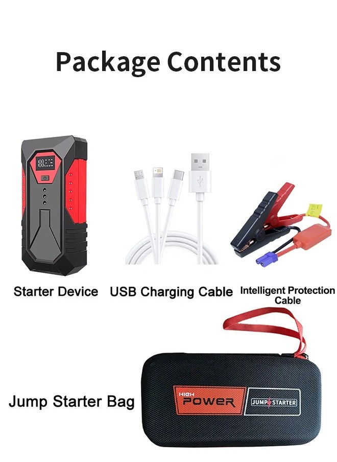 18000mAh Car Jump Starter Portable Power Bank Car Battery Booster 1200A 12V Car Starting Device for Petrol 6.0L Diesel 4.0L
