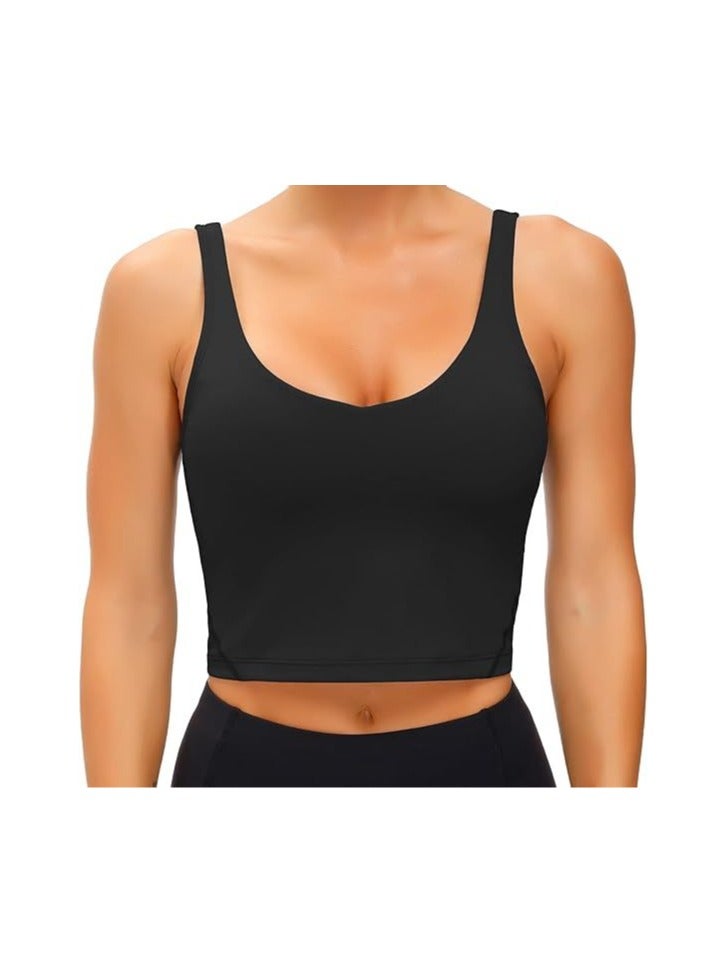 Women's Tank Top Padded Sports Bra Running Workout Yoga Crop Top - Image 1