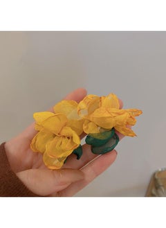 Yellow Small Fresh Fashion All-match Flower Butterfly Earrings Simple Geometric Ear Ring Student Temperament Earrings For Women