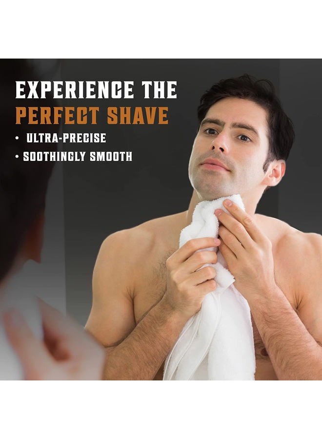 SHAVING REVOLUTION شفرة حلاقة آمنة مزدوجة الحافة بمقبض طويل - شفرة مفتوحة على شكل فراشة مع 10 شفرات مزدوجة الحافة من الفولاذ المقاوم للصدأ الياباني - شفرة حلاقة قريبة ونظيفة للرجال، مقبض طويل أسود، مجموعة مكونة من 12 قطعة - Image 5