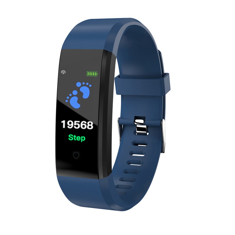 115 plus Smart Bracelet 0.96inch TFT Screen 90mAh Heart Rate Blood Pressure Monitoring Calorie Fitness IP67 Waterproof BT Alarm Sports Wristwatch for Android / iOS - Image 1