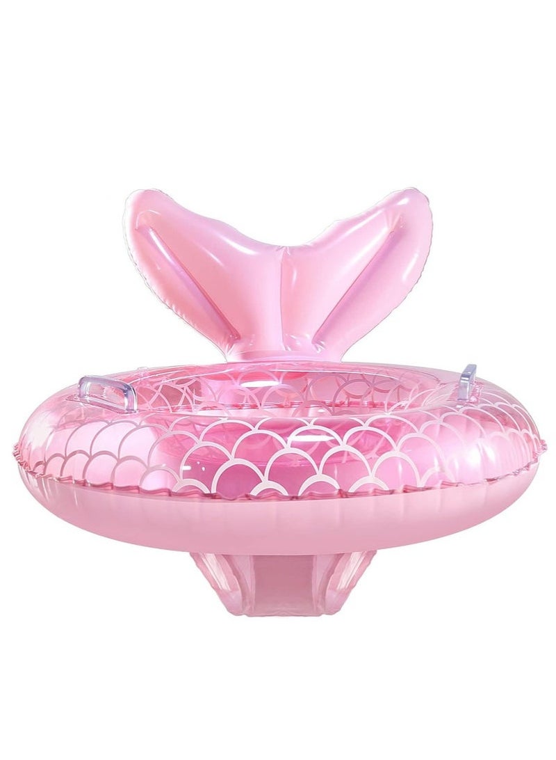 GIFT Baby Swimming Float Inflatable Swim Ring Cute Floaties with Seat and Handle Children Waist Float Ring Fun Water Raft Lounge Party Supplies for Infant Toddler Kids Children Age 0-5 Year Old  - Image 1