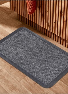 Status Contract Anti Slip Front Door Mat | Living Room Rug for Entrance Doors | Rubber Floor Mats for Home | Essential Small Rugs for Office, Bedroom & Kitchen |Charcoal, 38 X 58 Cm  - Image 1