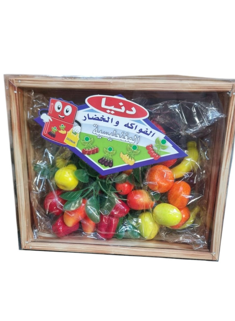 Donia Set of 12 Assorted Fruit Magnets for Fridge Decoration - Image 1