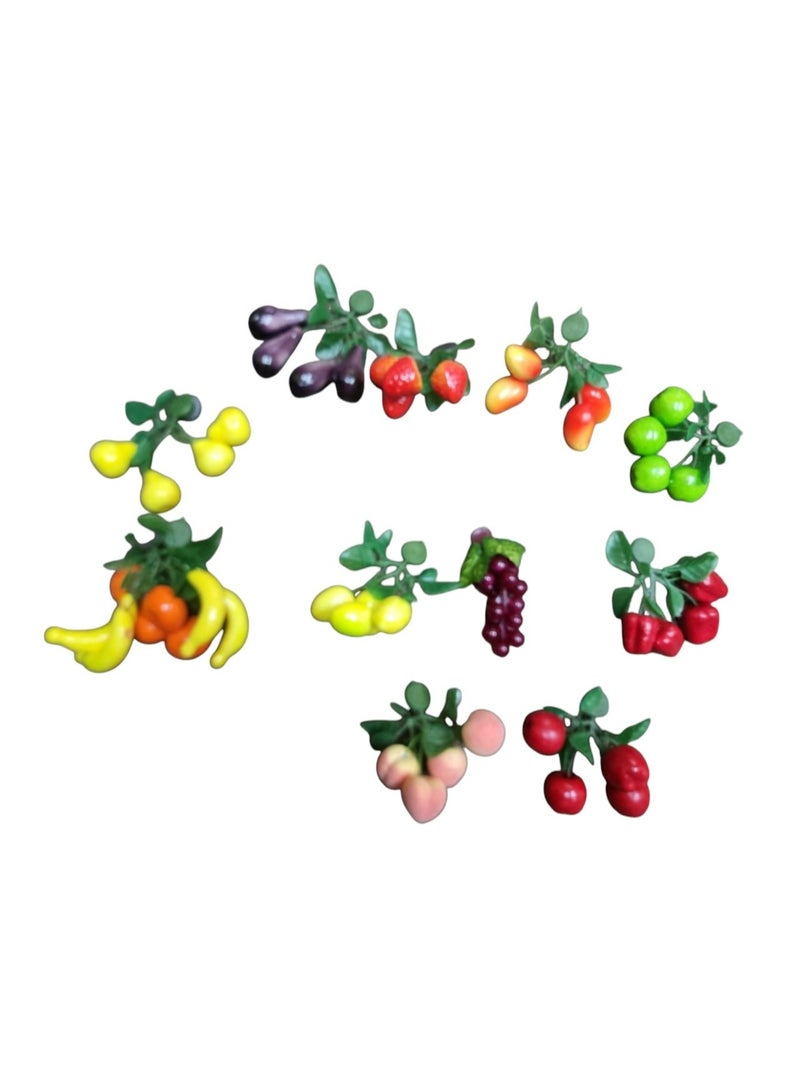 Donia Set of 12 Assorted Fruit Magnets for Fridge Decoration - Image 2