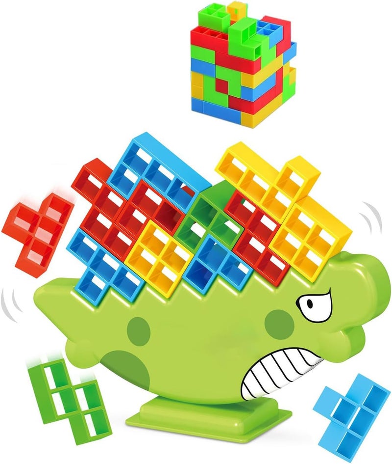 Zikra Tower Balance Game, Stacking Blocks Board for Kids, Team Building Game for Party, Funny Family Games - Image 1