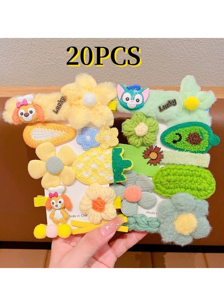 20 PCS Cute Kids Hair Clips Fashion Girls Hair Accessories Non-slip Metal Snap Pins for Girls Kids Teens Toddlers - Image 1