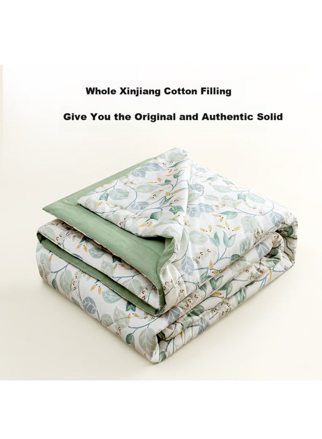 Home 100% Cotton Printed Summer Quilt A Class Cool Summer Quilt Machine Washable Air-conditioning Quilt Moonlight Acacia 2x2.3m - Image 4