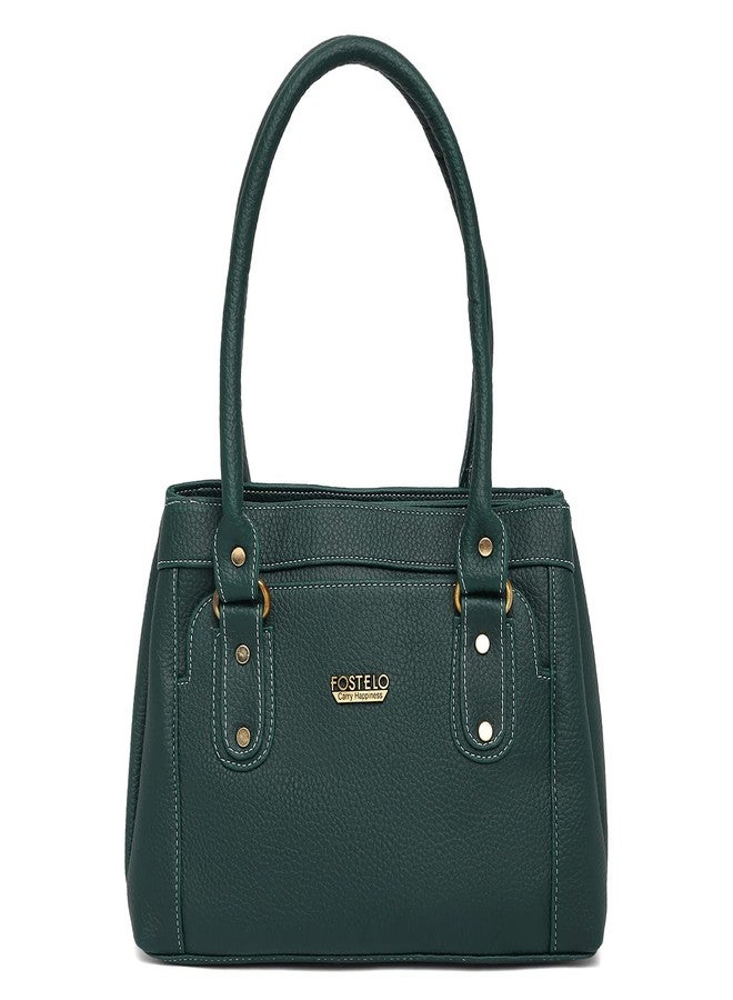 Fostelo Women's Felisa Satchel Tote Handbag for Women | Ladies Purse | Stylish Shoulder Bag | Gift For Women | Green - Image 1