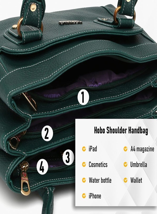 Fostelo Women's Felisa Satchel Tote Handbag for Women | Ladies Purse | Stylish Shoulder Bag | Gift For Women | Green - Image 5