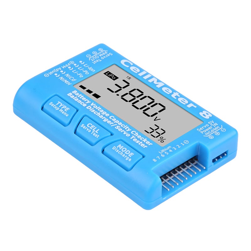 RC CellMeter 8 Digital Battery Capacity Voltage Checker Meter LiPo Li lon NiMH RC CellMeter 8 - Image 1
