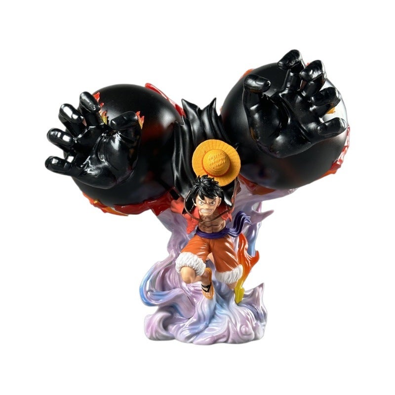 One Piece Luffy Figure Double Fist Elephant Gun Battle Pose Desktop Decoration Anime Model - Image 5