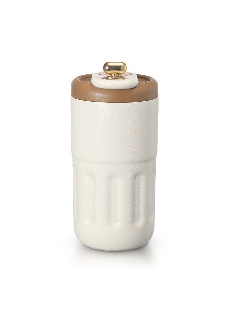 Captaintech Stainless Steel Cups, Portable Coffee Cups, Creative Thermos Cups with Straws, Stainless Steel Thermos Travel Mug, Intelligent thermos flaskfor Travel Office School, Party, Camping  - Image 1