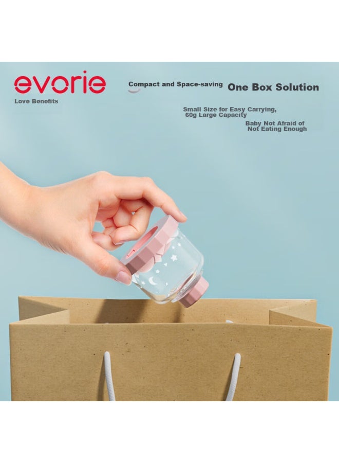 Evorie Milk Powder Container, Portable Travel Milk Powder And Baby Food Storage Box, Detachable, Three-layer Snack Portioning Box - Image 3