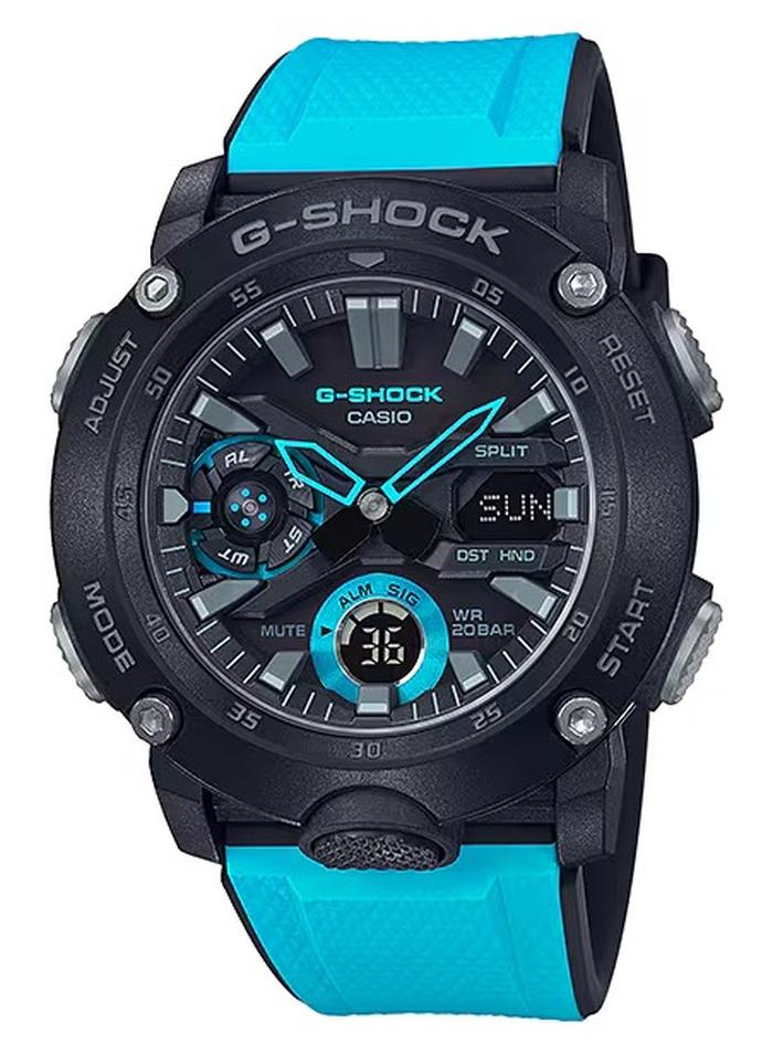 G-SHOCK ساعة يد أنالوج رقمية مع حراسة نواة الكربون GA-2000-1A2 للرجال - 47 مم - Image 1
