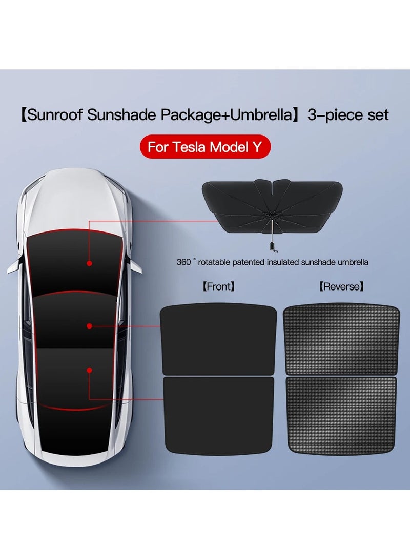 AROAQ YZ For Tesla Model 3 Y 2021-2023 Car Sun Visor Upgrade Ice Towel Buckle Sun Shades Glass Roof Clarity Vehicle - Image 1