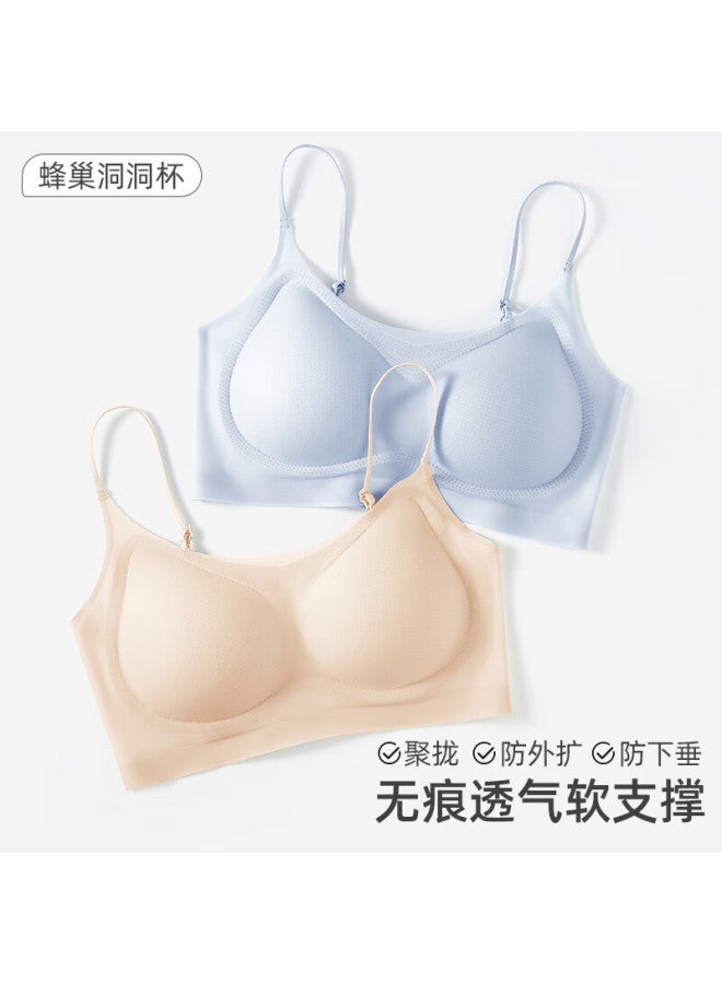 Modal Ice Silk Ultra-thin Seamless Bra Women Wirefree Push-up Invisible Summer Sweat-absorbent Breathable Comfortable Beauty Back Bra - Image 4