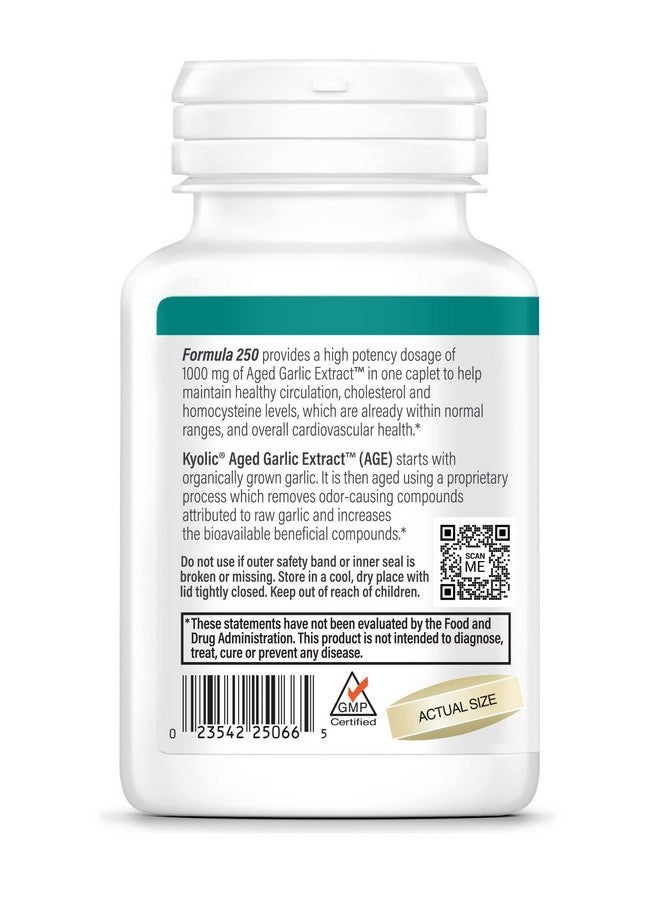 Kyolic Aged Garlic Extract Formula 250, Cardiovascular Health, One Per Day, 60 Vegan Capsules (Packaging May Vary) - Image 2