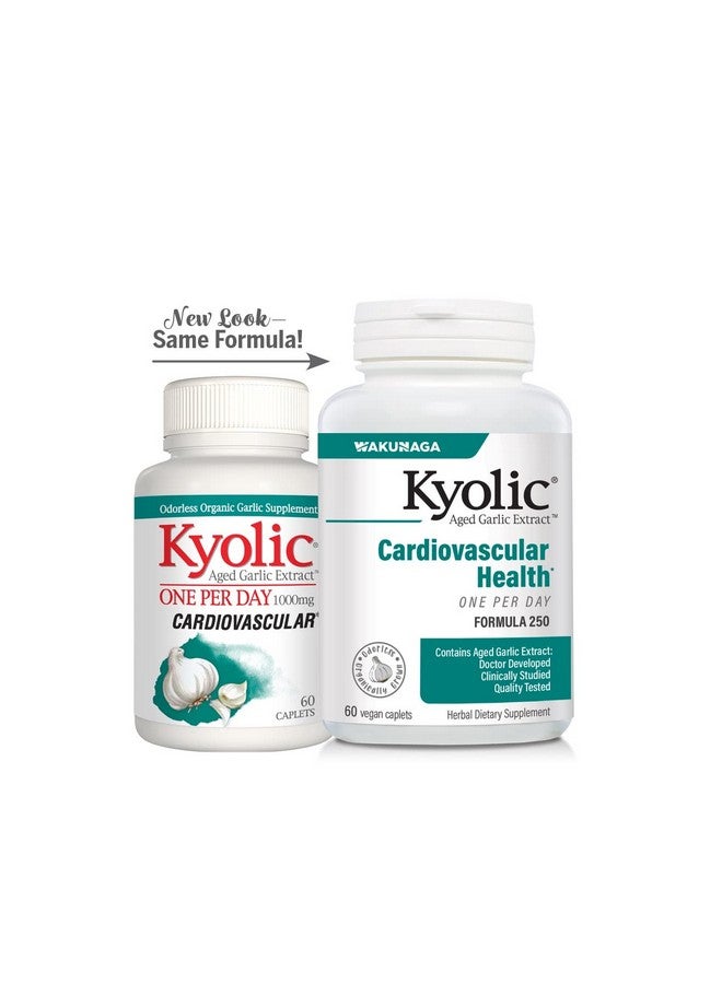 Kyolic Aged Garlic Extract Formula 250, Cardiovascular Health, One Per Day, 60 Vegan Capsules (Packaging May Vary) - Image 5
