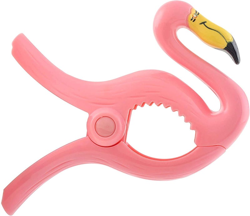 C&H Solutions 2 Pack Set Pair of Flamingo Beach Towel Clips Jumbo Size for Beach Chair, Cruise Beach Patio, Pool Accessories, Household Close Snacks Clip, Baby Stroller. - Image 5