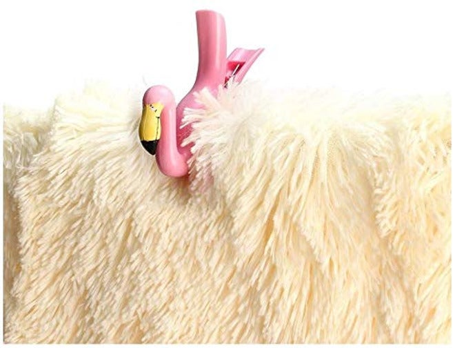 C&H Solutions 2 Pack Set Pair of Flamingo Beach Towel Clips Jumbo Size for Beach Chair, Cruise Beach Patio, Pool Accessories, Household Close Snacks Clip, Baby Stroller. - Image 3