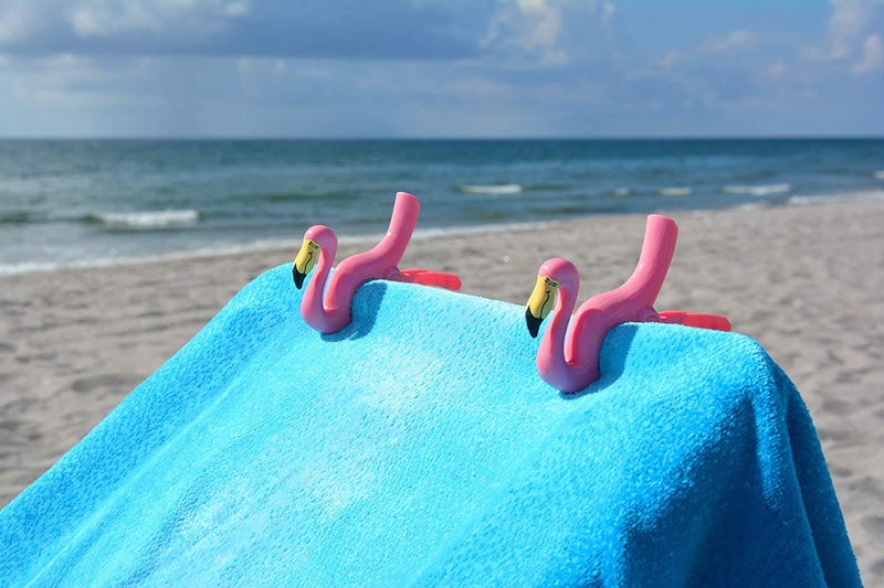 C&H Solutions 2 Pack Set Pair of Flamingo Beach Towel Clips Jumbo Size for Beach Chair, Cruise Beach Patio, Pool Accessories, Household Close Snacks Clip, Baby Stroller. - Image 4