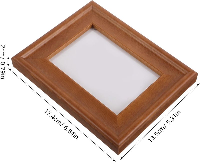 Rustic Walnut Wood Picture Frame 5-inch Tabletop Display with 8.9x12.7 Cm Inner Size, Decorative Desk Photo Frame for Family Photos and Office Décor - Image 2