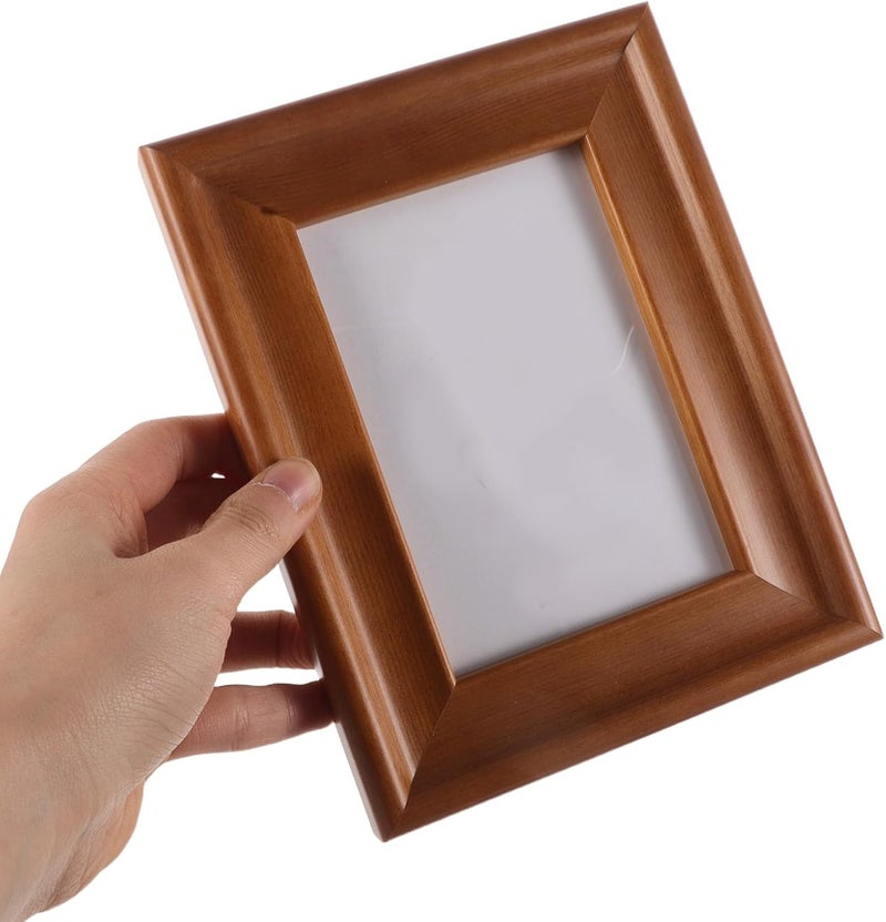 Rustic Walnut Wood Picture Frame 5-inch Tabletop Display with 8.9x12.7 Cm Inner Size, Decorative Desk Photo Frame for Family Photos and Office Décor - Image 3