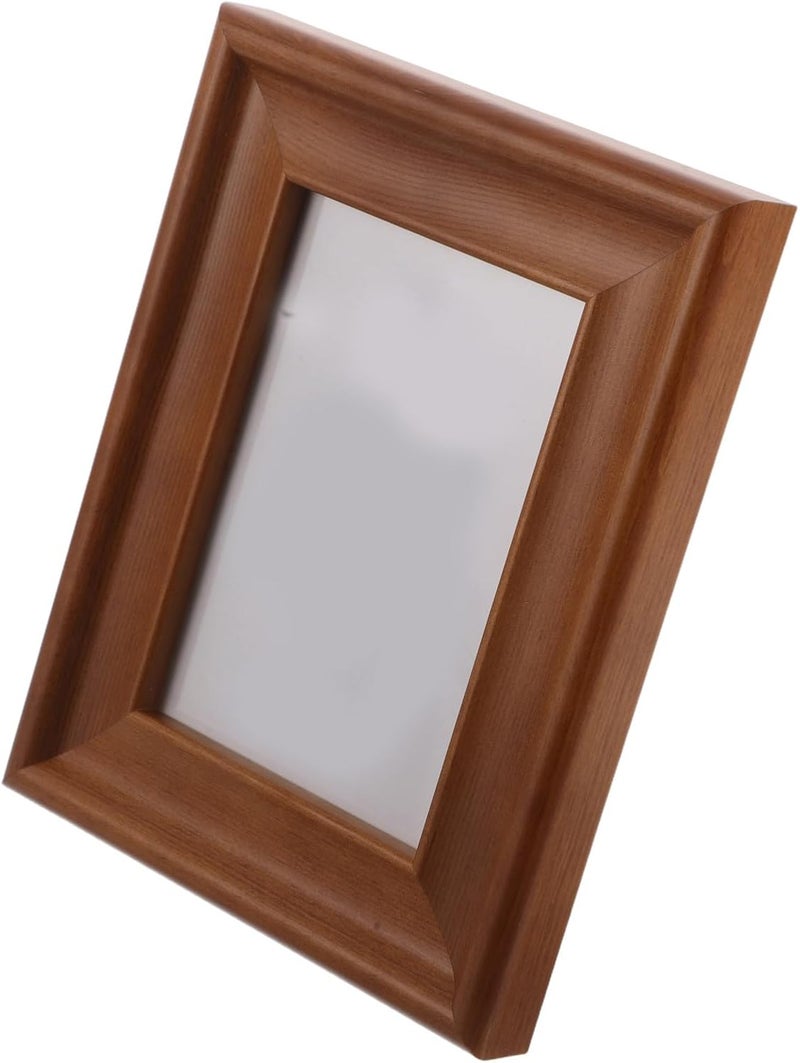 Rustic Walnut Wood Picture Frame 5-inch Tabletop Display with 8.9x12.7 Cm Inner Size, Decorative Desk Photo Frame for Family Photos and Office Décor - Image 1
