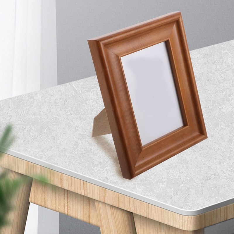 Rustic Walnut Wood Picture Frame 5-inch Tabletop Display with 8.9x12.7 Cm Inner Size, Decorative Desk Photo Frame for Family Photos and Office Décor - Image 5