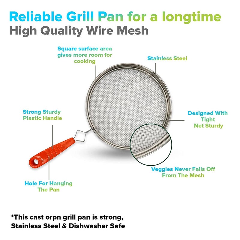 viva smart Viva Smart Phulka Grill for Gas Stove Roti Maker Stainless Steel Compact Mesh Brinjal Roaster Roti Grill Basket  - Image 2