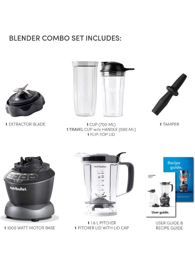 nutribullet Full Size High-Speed Blender 7-Piece 1000 W NBC-0910B Dark Grey - Image 3