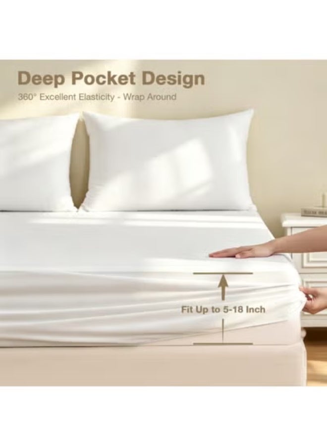 Waterproof Mattress Protector, Breathable Non-Slip Fitted Bed Cover, 100 x 200 cm - Image 5