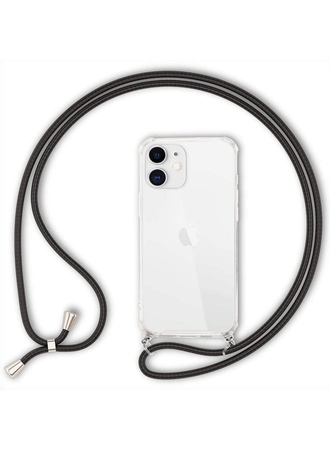 إيروريكس جرابات مع حزام حبل سلسلة لهاتف Iphone 12 Pro جراب هاتف محمول قلادة كروس بودي أنيقة حامل تعليق لهاتف Iphone 12 12 Pro سهل الحمل مصد هاتف كروس بودي - Image 1