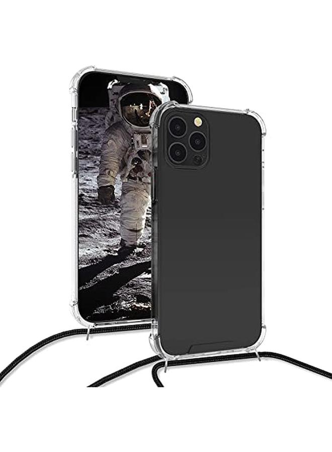 إيروريكس جرابات مع حزام حبل سلسلة لهاتف Iphone 12 Pro جراب هاتف محمول قلادة كروس بودي أنيقة حامل تعليق لهاتف Iphone 12 12 Pro سهل الحمل مصد هاتف كروس بودي - Image 3