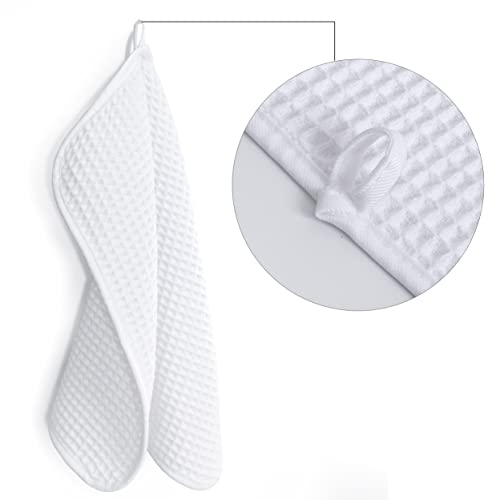 POLYTE Microfiber Lint Free Washcloth Face Towel, 13 x 13 in, 4 Pack (Waffle Weave) - Image 2