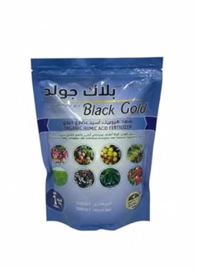 بلاك جولد سماد الحمض الهيومي العضوي بلاك غولد للنباتات 1 كغ – يُحسن صحة التربة، ونمو الجذور، وامتصاص المغذيات - Image 1