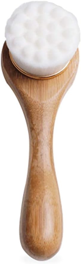 Alana Mitchell Bamboo Facial Cleansing Brush Ultra Soft Face Scrubber Deep Cleansing Exfoliating Face Brush Manual Scrub Facial Brush Powerful Facial Skin Care Products for Youthful Skin