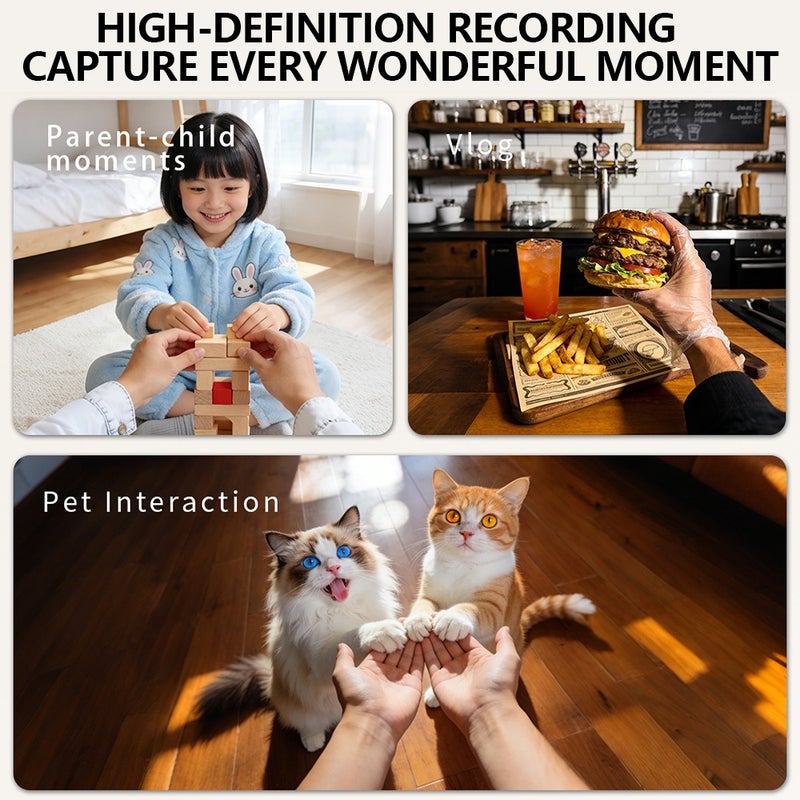 AI Smart Camera Glasses, 800MP HD Hands‑Free Video Recording, 140‑Language Real‑Time Instant Translation, Bluetooth Wireless Call, AI Voice Assistant, Open‑Ear Audio Smart Eyewear for Travel, Business, Daily Vlog‑Recording - Image 4