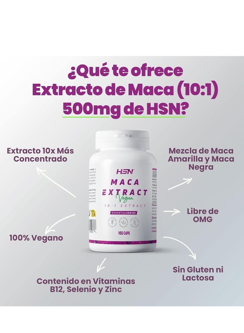 HSN Andean Maca (10:1) Extract 500mg - 120 veg caps - Image 5