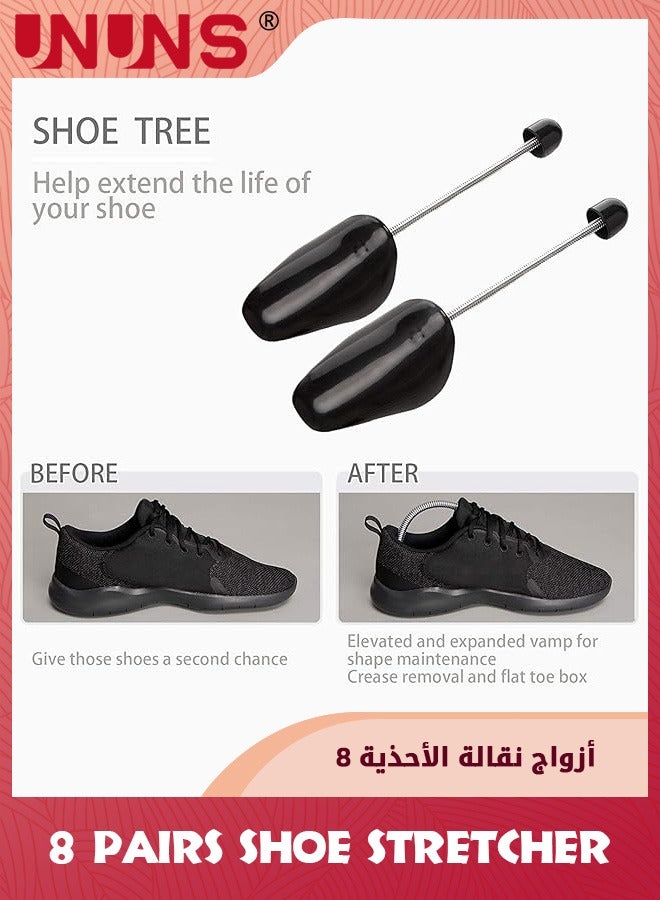 UNUNS Shoe Stretcher,Shoe Trees Shaper,8 Pairs Adjustable Length Men Shoe Tree,Plastic Shoe Tree For Men Size,Practical Portable Shoe Support With Tension Spring Coil,For Cleaning Shaping/Crease Prevention - Image 3